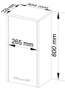 Ak furniture Závěsná koupelnová skříňka Fin 30 cm venge