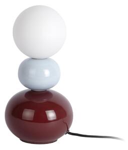 Vínová/světle modrá keramická stolní lampa (výška 26 cm) Firenze Pellet – Leitmotiv