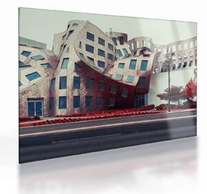 Skleněný obraz - architektonická stavba (70x50 cm)