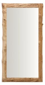 Dřevěné závěsné zrcadlo Kave Home Ibro 200 x 105 cm