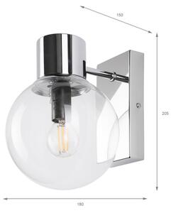 Nástěnná lampa SFERIO 1xE14/5W/230V lesklý chrom/čirá
