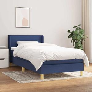 Box spring postel s matrací modrá 80x200 cm textil 3130071