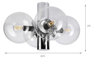 Stropní svítidlo SFERIO 4xE14/5W/230V lesklý chrom/čirá