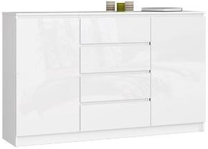 Ak furniture Komoda Tove K 160,4 cm bílá lesklá