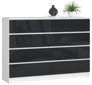 Ak furniture Komoda Rollo X 138,4 cm grafitová/bílá