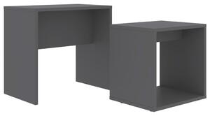 Set konferenčních stolků šedý 48 x 30 x 45 cm dřevotříska
