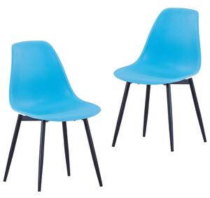 Jídelní židle 2 ks modré PP