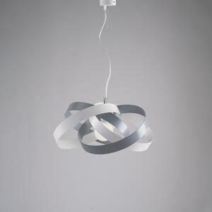 Light for home - Závěsné svítidlo na lanku BL156-1-BG Vertigo, 1 X 60 Watt Max, bílá, šedá, 1 X 60 W, E27, Bílá, šedá