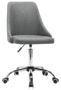 Pojízdné kancelářské židle 2 ks textil světle šedé