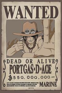 Plakát, Obraz - One Piece - Wanted Ace