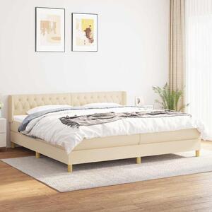 Box spring postel s matrací krémová 160x200 cm textil 3130526