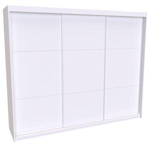 Skříň MAXIM 3 s posuvnými dveřmi Varianta barvy: Bílá, Šířka: 220 cm