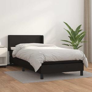 Box spring postel s matrací černá 90x190 cm umělá kůže 3130631