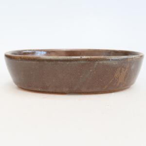 E-bonsai Keramická bonsai miska 18,5 x 13,5 x 4,5 cm hnědá