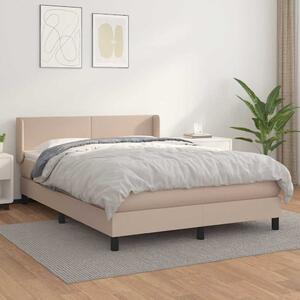 Box spring postel s matrací cappuccino 140x200 cm umělá kůže 3130666