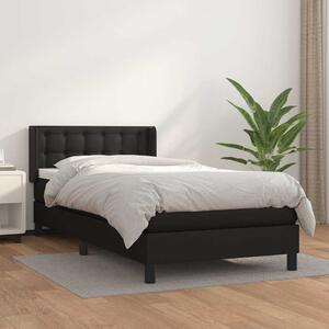 Box spring postel s matrací černá 90x190 cm umělá kůže 3130751