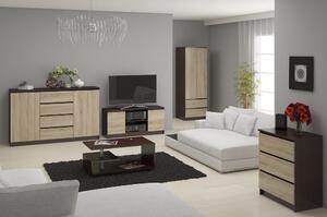Ak furniture Komoda Rollo V 160,4 cm wenge/dub sonoma