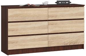 Ak furniture Komoda Rollo K 140 cm wenge/dub sonoma