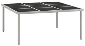 Zahradní jídelní stůl 170 x 170 x 74,5 cm sklo a ocel 313084