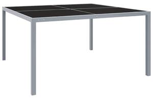 Zahradní stůl 130 x 130 x 72 cm šedý ocel a sklo 313086