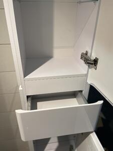 Kingsbath Lion White II 40 vysoká závěsná skříňka do koupelny Orientace: Pravá