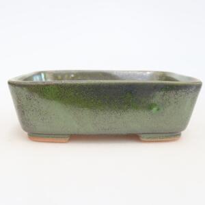 E-bonsai Keramická bonsai miska 12,5 x 9,5 x 4 cm zelená
