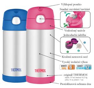 Dětská termoska Thermos Funtainer 355 ml Barva: růžová