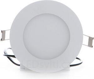 Ecolite LED-WSL-6W/4100 Bílý kruhový vestavný LED panel 120mm 6W denní bílá