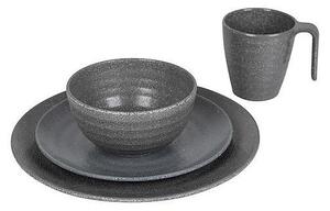 Sada nádobí Bo-Camp Tableware 100% Melamine Stone Barva: šedá