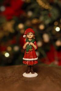 Klasik vánoční figurka holčička se šálou 11cm