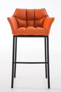 Barová židle Damas B4 ~ koženka, černý rám Barva Oranžová