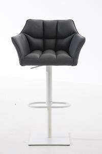 Barová židle Damas W1~ koženka, bílý rám Barva Šedá