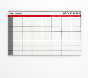 AJ Produkty Skleněná plánovací tabule GAIL, týdenní, 780x480 mm