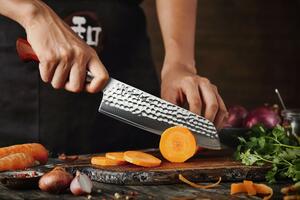 XinZuo Santoku nůž HEZHEN Master B30R 7"