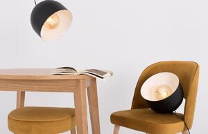 Nordic Design Žlutá sametová jídelní židle Jolene