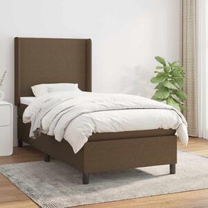 Box spring postel s matrací tmavě hnědá 80x200 cm textil 3131228
