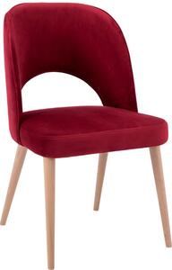 Nordic Design Červené sametová jídelní židle Jolene