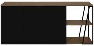 Černá ořechová komoda TEMAHOME Albi 190 x 45 cm