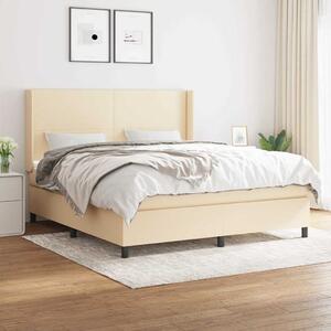 Box spring postel s matrací krémová 180x200 cm textil 3131294