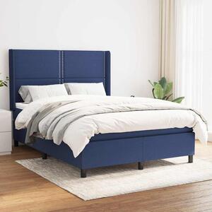 Box spring postel s matrací modrá 140x190 cm textil 3131351
