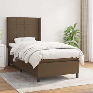 Box spring postel s matrací tmavě hnědá 80x200 cm textil 3131388