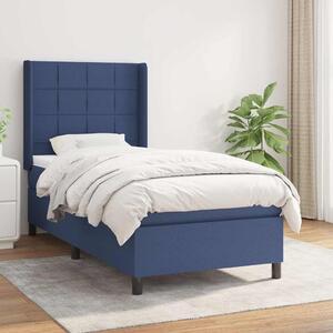 Box spring postel s matrací modrá 80x200 cm textil 3131391