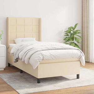 Box spring postel s matrací krémová 80 x 200 cm textil 3131390