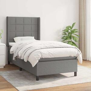 Box spring postel s matrací tmavě šedá 80 x 200 cm textil 3131386