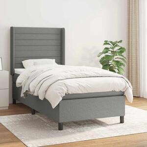 Box spring postel s matrací tmavě šedá 80 x 200 cm textil 3131466