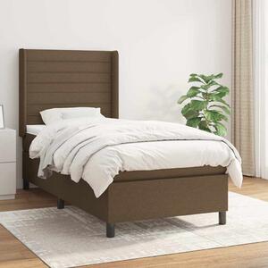Box spring postel s matrací tmavě hnědá 80x200 cm textil 3131468