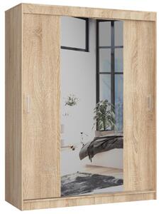 Ak furniture Šatní skříň se zrcadlem Reton 150 cm dub sonoma