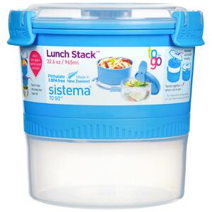 Box na potraviny Sistema Round Lunch Stack TO GO 965ml Barva: modrá