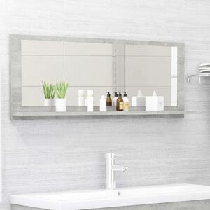 Koupelnové zrcadlo betonově šedé 100 x 10,5 x 37 cm dřevotříska