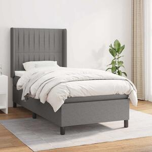 Box spring postel s matrací tmavě šedá 80 x 200 cm textil 3131546